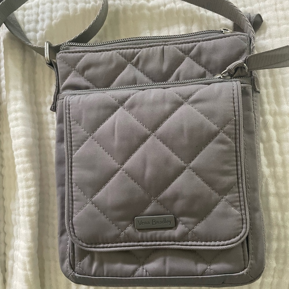 Vera Bradley Gray Quilted Crossbody Bag